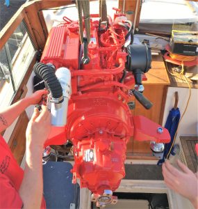 Yacht engine isntallation